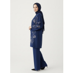 Gabardin Kumaş Taş İşlemeli Kimono Takım - Görsel 3
